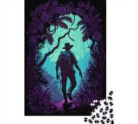 Puzzle carré de 500 pièces sur Le thème de la Faune Sauvage dans la Jungle, en Bois, pour Adultes, Jouet éducatif (52 x 38 cm).