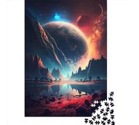 Puzzle carré de 500 pièces sur Le thème des paysages fantastiques et des animés pour Adultes, Puzzle en Bois, Jouet de Divertissement Familial, 500 pièces (52 x 38 cm)