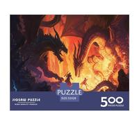 Puzzle carré de 500 pièces sur Le thème du Combat de Dragon pour Adultes, Jeu éducatif en Bois pour Enfants (500 pièces, 52 x 38 cm)