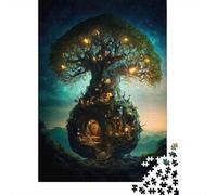 Puzzle carré de 500 pièces sur Le thème du Royaume Fantastique pour Adultes et Puzzles en Bois, Jouets éducatifs et Jeux familiaux, 500 pièces (52 x 38 cm)