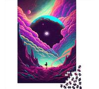 Puzzle carré de 500 pièces « Univers de l'imagination et des rêves » pour Adultes et Jeux éducatifs en Bois (52 x 38 cm)