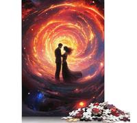 Puzzle carré de Mariage 1000 pièces, Trou Noir, pour Adultes, Puzzle en Papier, décoration d'intérieur, 1000 pièces (75 x 50 cm)
