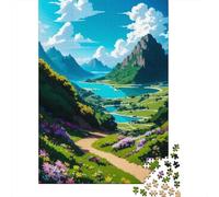 Puzzle carré de Style Japonais 500 pièces pour Adultes, Puzzles en Bois, Jeux de défi Uniques 500 pièces (52 x 38 cm)