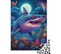 Puzzle carré Deep Jaws de 500 pièces pour Adultes et Puzzles en Bois pour Une activité familiale 500 pièces (52x38cm)
