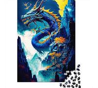 Puzzle carré Dragon 500 pièces pour Adultes et Puzzles en Bois pour Cadeaux de Noël 500 pièces (52 x 38 cm)