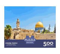 Puzzle carré du Mur des Lamentations de Jérusalem, 500 pièces, pour Adultes, Puzzles en Bois, Jouets de Divertissement Familial, 500 pièces (52 x 38 cm)