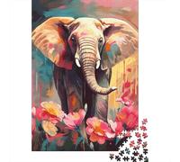Puzzle carré éléphant de 1000 pièces pour Adultes, Jeu éducatif en Papier, 38 x 26 cm / 1000 pièces