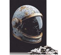 Puzzle carré en Bois 1000 pièces pour Adultes, Casque d'astronaute (75 x 50 cm), Jeu Pratique