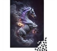 Puzzle carré en Bois créatif de 1000 pièces « Pegasus du Destin » pour Adultes, Jeu éducatif et Stimulant (75 x 50 cm).