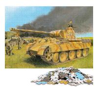 Puzzle carré en Bois créatif de 1000 pièces représentant Le Char Panzer V Panther, pour Adultes : Jeu éducatif et Stimulant (75 x 50 cm).