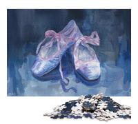 Puzzle carré en Bois créatif de 1000 pièces « Rêves de Ballet » pour Adultes, Jeu éducatif et Stimulant, 1000 pièces (75 x 50 cm)