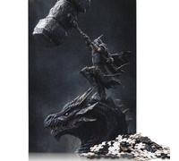 Puzzle carré en Bois créatif de 500 pièces « La Puissance du Tueur de Dragons » pour Adultes, Jeu éducatif et Stimulant (52 x 38 cm).