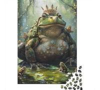 Puzzle carré en Bois créatif Frog King de 1000 pièces pour Adultes, Jeu éducatif et Stimulant, 1000 pièces (75 x 50 cm)