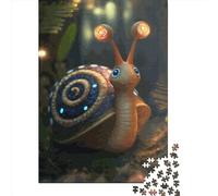 Puzzle carré en Bois de 500 pièces représentant Un Escargot, pour Adultes. Jeu de Puzzle Unique et Stimulant. 500 pièces (52 x 38 cm).