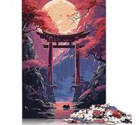 Puzzle carré en Bois Torii Vintage de 500 pièces pour Adultes, Jeu éducatif et Stimulant (52 x 38 cm).