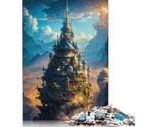 Puzzle carré Flottant de 500 pièces en Bois pour Adultes, château Fantastique, Jouets éducatifs, Jeux familiaux, 500 pièces (52 x 38 cm)