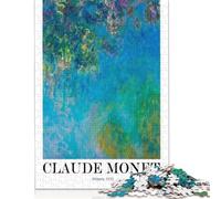 Puzzle carré Glycine Claude Monet 500 pièces pour Adultes et Enfants, Cadeaux de Noël (52 x 38 cm)