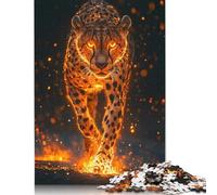 Puzzle carré guépard Ardent 1000 pièces pour Adultes et Puzzles en Papier, Jeu éducatif 38 x 26 cm/1000 pièces
