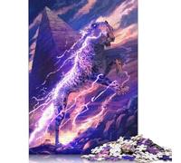Puzzle carré guépard électrique 1000 pièces pour Adultes, Puzzles en Papier, Jouets, décoration Murale, Cadeaux de Noël, 38 x 26 cm, 1000 pièces