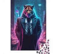 Puzzle carré Inspecteur Léon de 1000 pièces pour Adultes et Jeu éducatif en Bois (75 x 50 cm)