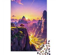 Puzzle carré Japonais de 500 pièces pour Adultes, Puzzle en Bois, Jouet éducatif et éducatif (500 pièces, 52 x 38 cm)