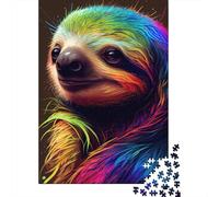 Puzzle carré « Le Paresseux sans Kindle » de 500 pièces pour Adultes, Jeu éducatif en Bois pour Enfants (500 pièces, 52 x 38 cm)