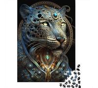 Puzzle carré léopard d'astrologie Mystique de 1000 pièces pour Adultes et Puzzles en Bois pour Une activité familiale 1000 pièces (75x50cm)