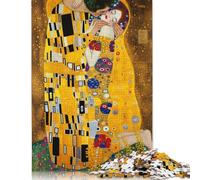 Puzzle carré « Les Baisers » de 1 000 pièces pour Adultes et Puzzles en Papier, activité familiale, 38 x 26 cm/1 000 pièces