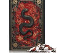Puzzle carré « L'Étreinte du Serpent » de 500 pièces pour Adultes et Enfants, Puzzle en Bois, Cadeau de Noël, 500 pièces (52 x 38 cm)