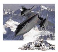 Puzzle carré Lockheed SR71 Blackbird de 500 pièces pour Adultes et Puzzles en Bois pour Cadeaux de Noël 500 pièces (52x38cm)