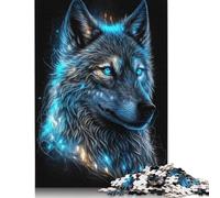 Puzzle carré Magic Frost Wolf 1000 pièces pour Adultes et Puzzles en Bois pour Cadeaux de Noël 1000 pièces (75 x 50 cm)
