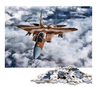 Puzzle carré Mcdonnell Douglas F15E de 500 pièces pour Adultes, Puzzle en Bois, décoration Murale, Cadeau de Noël, 500 pièces (52 x 38 cm)