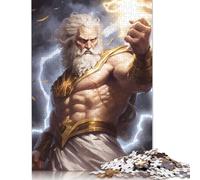 Puzzle carré Mighty Zeus 500 pièces pour Adultes et Puzzles en Bois, Jouets éducatifs et Jeux familiaux, 500 pièces (52 x 38 cm)