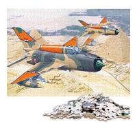 Puzzle carré MikoyanGurevich Mig21 de 500 pièces pour Adultes et Jeu éducatif en Bois (52 x 38 cm)