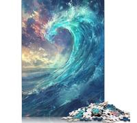 Puzzle carré Oceans Fury de 500 pièces pour Adultes, Puzzle en Bois, décoration Murale, Cadeau de Noël, 500 pièces (52 x 38 cm)