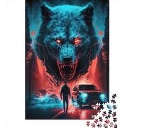 Puzzle carré Ours Mutant de 1000 pièces pour Adultes et Enfants, 38 x 26 cm, idéal comme Cadeau de Noël.