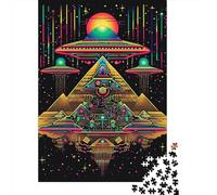 Puzzle carré OVNI de 1000 pièces pour Adultes, Puzzle en Papier, Cadeau de Noël idéal pour Adultes, Dimensions : 38 x 26 cm / 1000 pièces