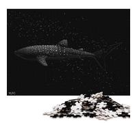Puzzle carré Requin-Baleine aux Maldives, Puzzle en Bois pour Adultes, décoration intérieure (75x50cm)