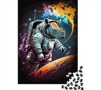 Puzzle carré rhinocéros 1000 pièces pour Adultes et Puzzles en Bois, Jouets éducatifs et Jeux familiaux, 1000 pièces (75 x 50 cm)