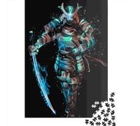 Puzzle carré Samurai Soul de 500 pièces pour Adultes, Puzzle en Bois, décoration Murale, Cadeau de Noël, 500 pièces (52 x 38 cm)