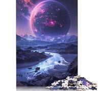 Puzzle carré stellaire Crystal Planet 500 pièces pour Adultes, Puzzle en Bois, Cadeau de Noël idéal pour Adultes (52 x 38 cm)