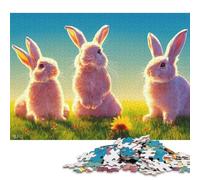 Puzzle carré Sunny Bunnies de 500 pièces pour Adultes, Puzzle en Bois, décoration Murale, Cadeau de Noël, 500 pièces (52 x 38 cm)
