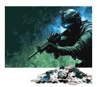 Puzzle carré Tactique Silent Ops Elite de 1000 pièces pour Adultes et Puzzles en Bois pour Une activité familiale, 1000 pièces (75 x 50 cm)