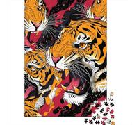 Puzzle carré Tigre de 1000 pièces pour Adultes et activités familiales en Papier (38 x 26 cm)