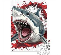 Puzzle carré Tigre de 500 pièces pour Adultes et Adolescents, Puzzle en Bois, décoration Murale, 500 pièces (52 x 38 cm)