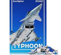 Puzzle carré Typhoon EF2000 de 500 pièces pour Adultes et Jeu éducatif en Bois (52 x 38 cm)
