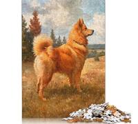Puzzle carré Vintage Spitz finlandais 500 pièces pour Adultes, Puzzle en Bois éducatif, Jeu Familial, 500 pièces (52 x 38 cm)