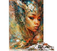 Puzzle carré Wild Shy Queen 500 pièces pour Adultes, Puzzles en Bois, Jouets de Divertissement Familial, 500 pièces (52 x 38 cm)
