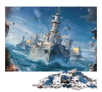 Puzzle carré World of Warships de 1000 pièces pour Adultes, en Bois, défi Unique, 1000 pièces (75 x 50 cm)