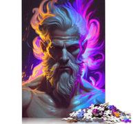 Puzzle carré Zeus coloré de 1 000 pièces pour Adultes, Puzzles en Bois, Jeux de défi Uniques, 1 000 pièces (75 x 50 cm)